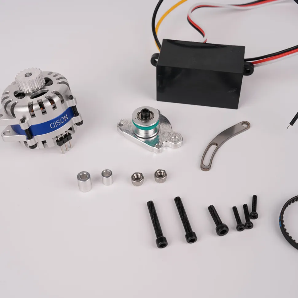 CISON Mini DC Generator + Rectifier + Fixed Bracket DIY Modification Accessory Set for CISON Four Cylinder Engine Models