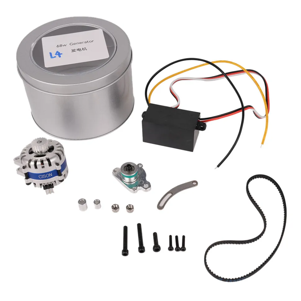 CISON Mini DC Generator + Rectifier + Fixed Bracket DIY Modification Accessory Set for CISON Four Cylinder Engine Models