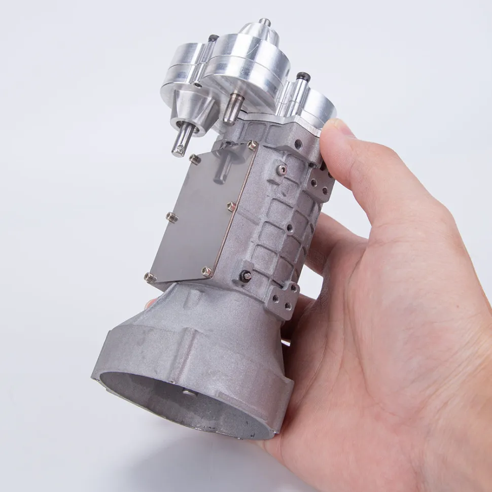 CISON Mini RC Dual Clutch 4-speed Alloy Gearbox Model DIY Modification Parts Transmission Model for Climbing Rescue Vehicle