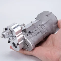 CISON Mini RC Dual Clutch 4-speed Alloy Gearbox Model DIY Modification Parts Transmission Model for Climbing Rescue Vehicle