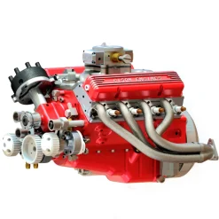 CISON Small-block 44CC 1/6 Scale Water-Cooled OHV 4-Stroke V8 Gas Engine Internal Combustion Engine - Build Your Own V8 Engine that Works