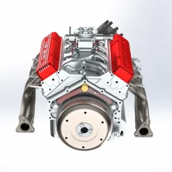 CISON Small-block 44CC 1/6 Scale Water-Cooled OHV 4-Stroke V8 Gas Engine Internal Combustion Engine - Build Your Own V8 Engine that Works