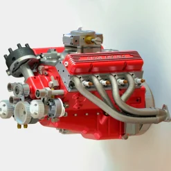CISON Small-block 44CC 1/6 Scale Water-Cooled OHV 4-Stroke V8 Gas Engine Internal Combustion Engine - Build Your Own V8 Engine that Works