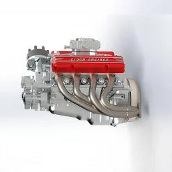 CISON Small-block 44CC 1/6 Scale Water-Cooled OHV 4-Stroke V8 Gas Engine Internal Combustion Engine - Build Your Own V8 Engine that Works