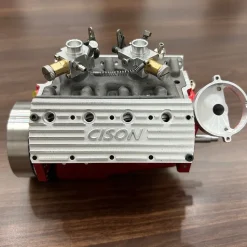 CISON Small-block 44CC 1/6 Scale Water-Cooled Flathead 4-Stroke V8 Gasoline Engine Internal Combustion Model Kit that Works