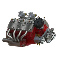 CISON Small-block 44CC 1/6 Scale Water-Cooled Flathead 4-Stroke V8 Gasoline Engine Internal Combustion Model Kit that Works