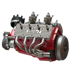 CISON Small-block 44CC 1/6 Scale Water-Cooled Flathead 4-Stroke V8 Gasoline Engine Internal Combustion Model Kit that Works