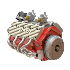 CISON Small-block 44CC 1/6 Scale Water-Cooled Flathead 4-Stroke V8 Gasoline Engine Internal Combustion Model Kit that Works