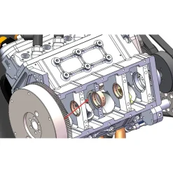 CISON V8 Engine LS-52 Small-block 52CC 1/5 Water-Cooled 4-Stroke 8-Cylinder Gasoline Engine Internal Combustion V8 Engine Model Kit that Works