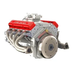 CISON V8 Engine Pro Small-block 44CC 1/6 Scale Water-Cooled 4-Stroke 8-Cylinder Gasoline Engine Internal Combustion V8 Engine Model Kit that Works