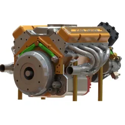 CISON V8 Engine Pro Small-block 44CC 1/6 Scale Water-Cooled 4-Stroke 8-Cylinder Gasoline Engine Internal Combustion V8 Engine Model Kit that Works
