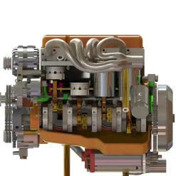 CISON V8 Engine Pro Small-block 44CC 1/6 Scale Water-Cooled 4-Stroke 8-Cylinder Gasoline Engine Internal Combustion V8 Engine Model Kit that Works