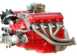 CISON V8 Engine Small block 44CC 1/6 Scale Water Cooled 4-Stroke 8-Cylinder Gasoline Engine Internal Combustion V8 Engine Model Kit that Works