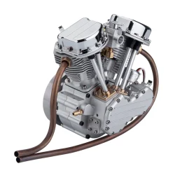 CISON V2 Engine V-twin 2-Cylinder 4-Stroke Air-Cooled Gasoline Engine Motorcycle RC Engine Model - Panhead & Shovelhead Collection