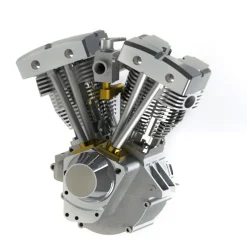 CISON V2 Engine V-twin 2-Cylinder 4-Stroke Air-Cooled Gasoline Engine Motorcycle RC Engine Model - Panhead & Shovelhead Collection