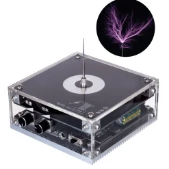 10cm Electronic Music Tesla Coil Bluetooth Artificial Lightning Hand Touch Magnetic Storm Coil Experimenting Device Toy Desktop Type