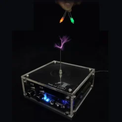 10cm Electronic Music Tesla Coil Artificial Lightning Hand Touch Magnetic Storm Coil Experimenting Device Teaching Tool Desktop Toy