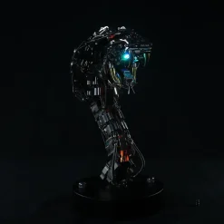 Cobra Snake 3D Metal Puzzle Kit Athanatos Half Body Serpent Statue with Lights 400+Pcs