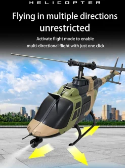 C138 1/33 Scale BELL 206 Helicopter 2.4G 6CH Single-propeller Flybarless Helicopter