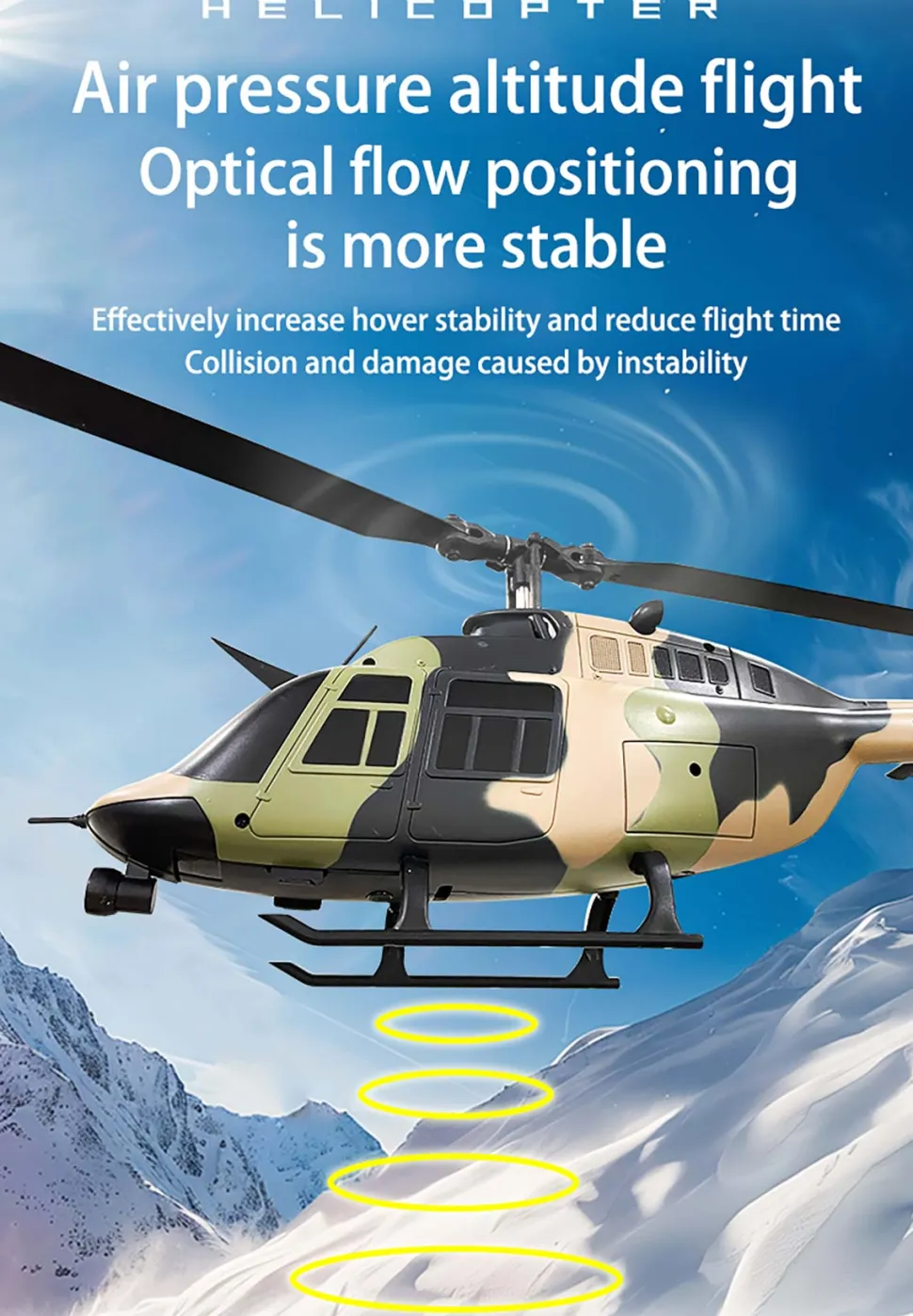 C138 1/33 Scale BELL 206 Helicopter 2.4G 6CH Single-propeller Flybarless Helicopter