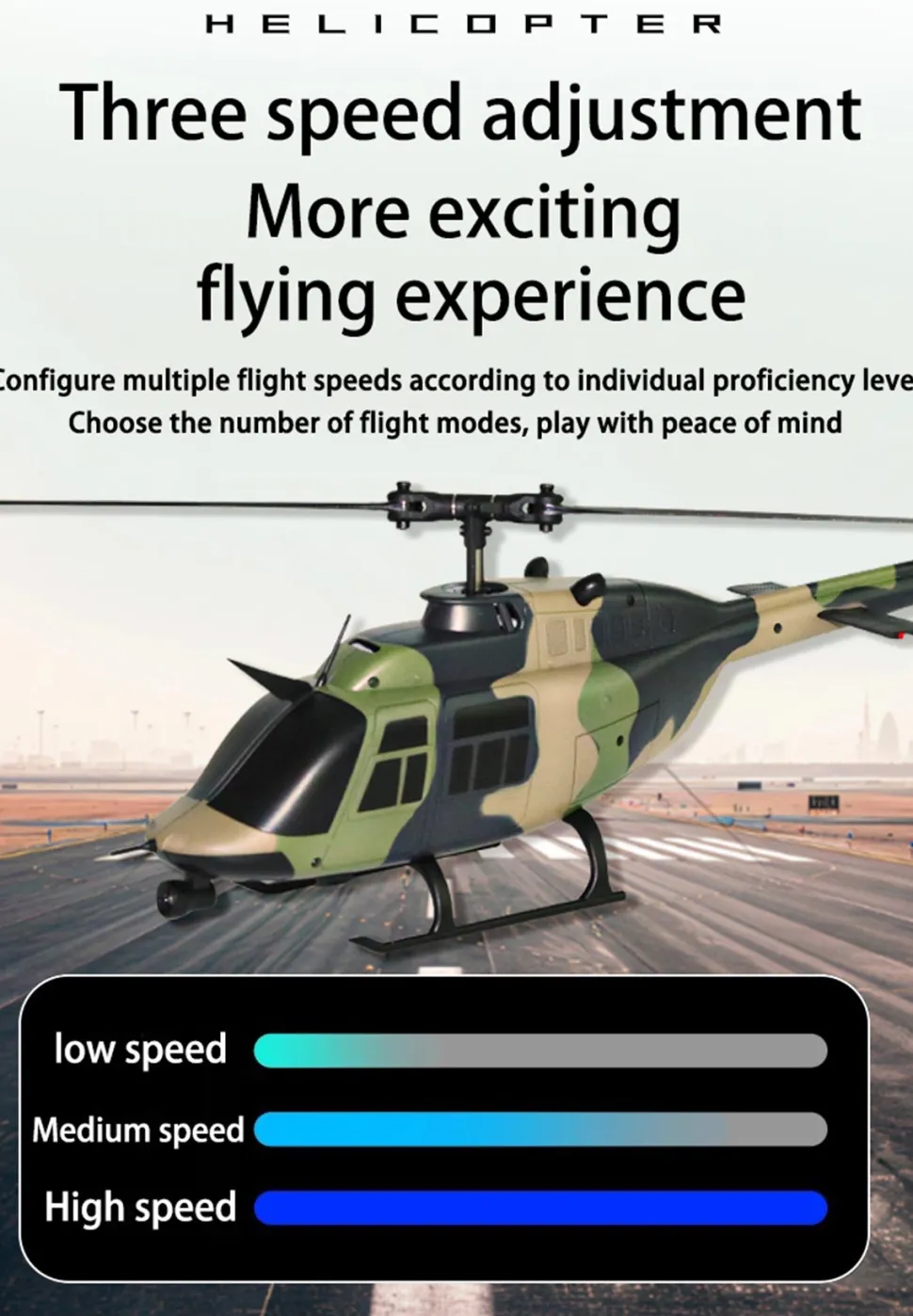 C138 1/33 Scale BELL 206 Helicopter 2.4G 6CH Single-propeller Flybarless Helicopter