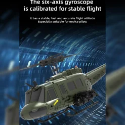 C032 1/48 Scale UH-1 Huey 2.4G 6CH Flybarless RC Helicopter Model