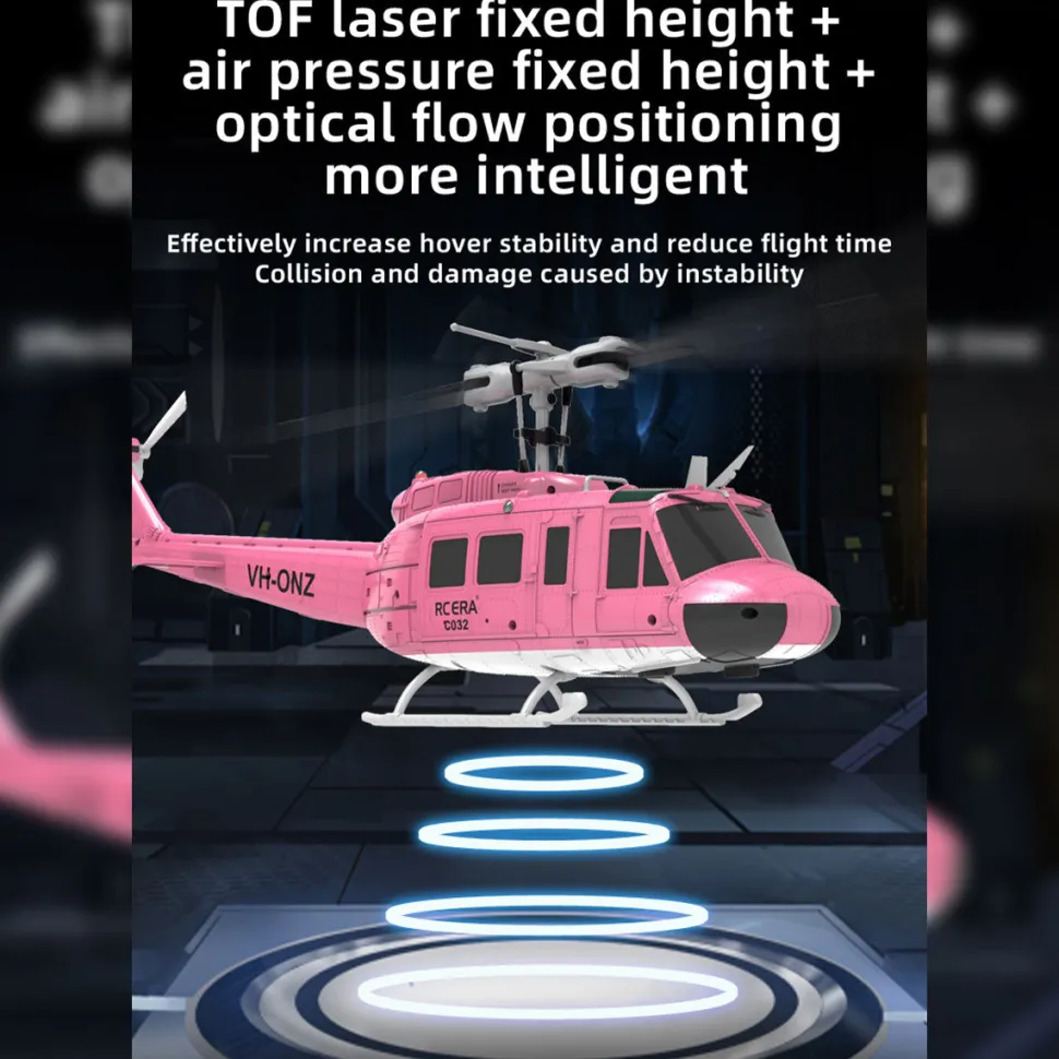 C032 1/48 Scale UH-1 Huey 2.4G 6CH Flybarless RC Helicopter Model