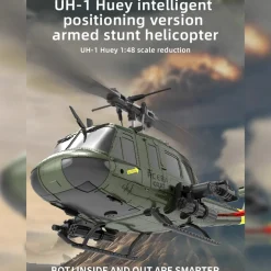 C032 1/48 Scale UH-1 Huey 2.4G 6CH Flybarless RC Helicopter Model
