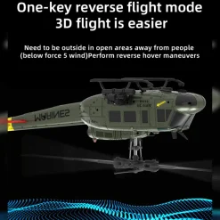 C032 1/48 Scale UH-1 Huey 2.4G 6CH Flybarless RC Helicopter Model