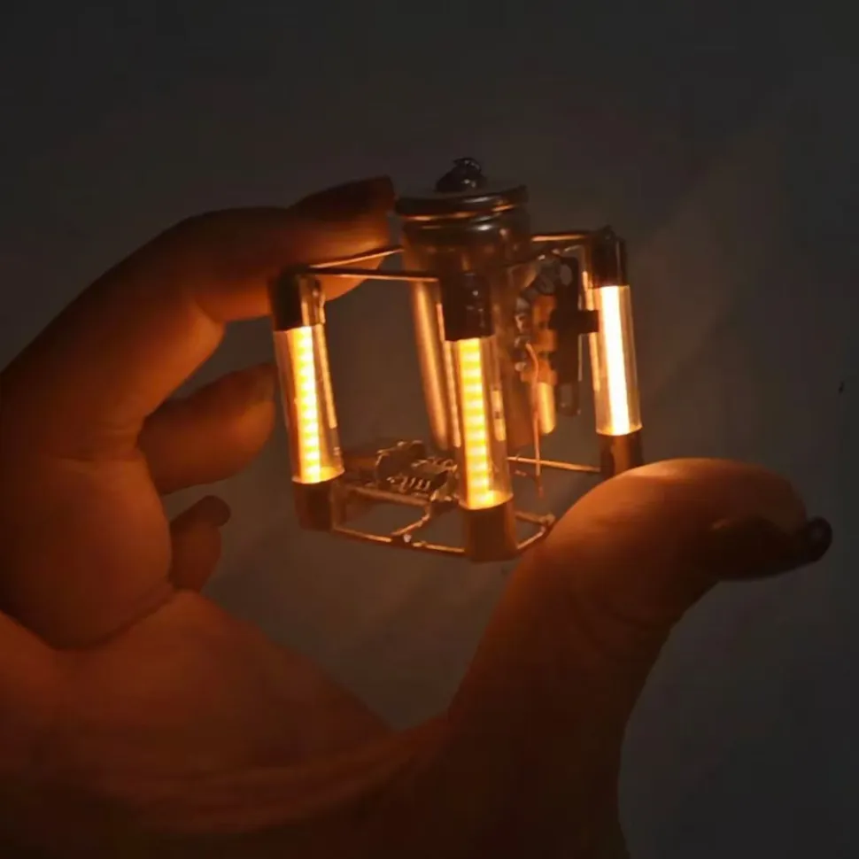 Cube-Style Warm-Glow Ceramic Filament LED Night Light DIY Kit