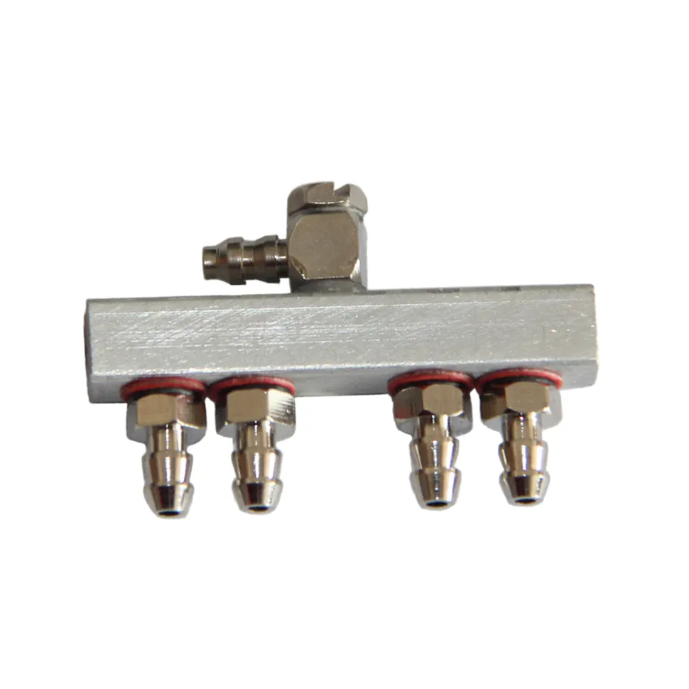 Custom 4-Way All-metal Oil Distributor Fuel by-pass Regulator for TOYAN FS-L400 14cc Inline 4 Cylinder Four-stroke Water-cooled Nitro Engine Model