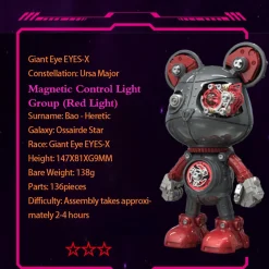 Cyborg Violence Bear 3D Metal Puzzle Model Building Kit High End Desktop Toy