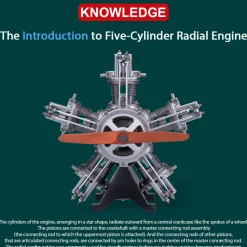 5 Cylinder Radial Engine Model Kit that Works - Build Your Own Radial Engine - TECHING 1: 6 Full Metal Radial Engine Model Kit 230+Pcs