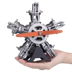 5 Cylinder Radial Engine Model Kit that Works - Build Your Own Radial Engine - TECHING 1: 6 Full Metal Radial Engine Model Kit 230+Pcs