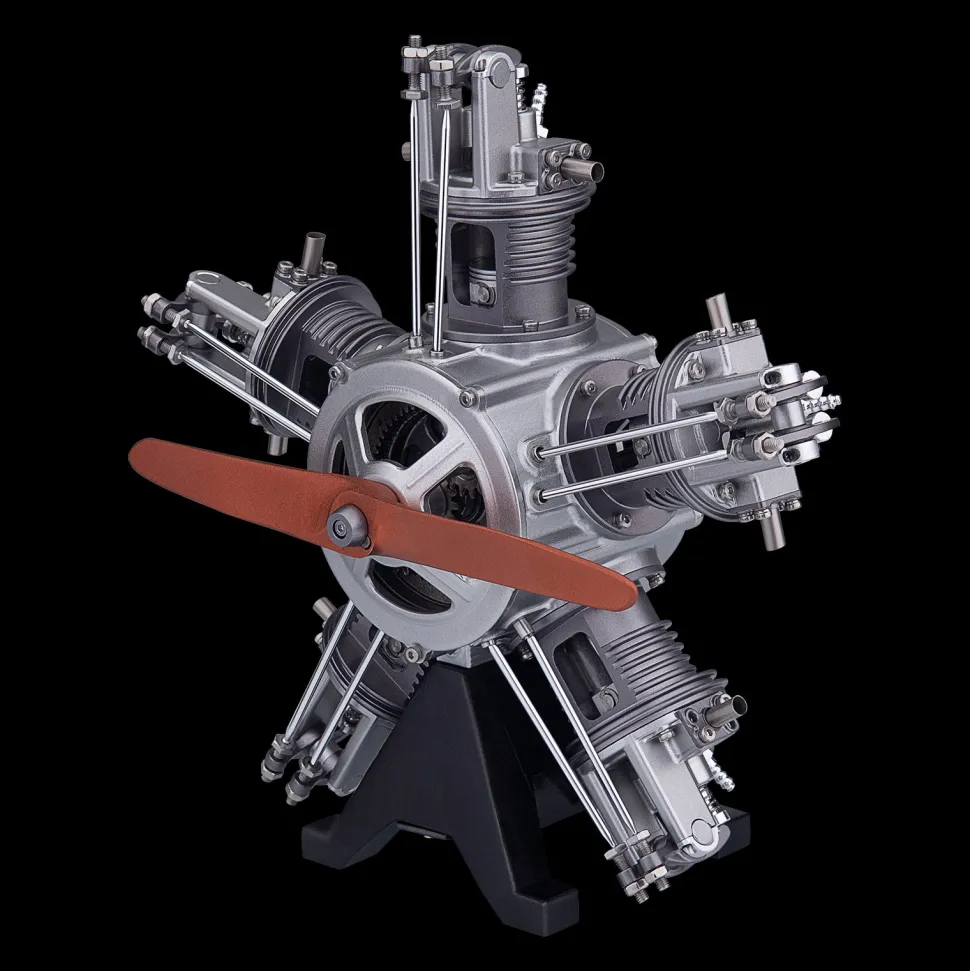 5 Cylinder Radial Engine Model Kit that Works - Build Your Own Radial Engine - TECHING 1: 6 Full Metal Radial Engine Model Kit 230+Pcs