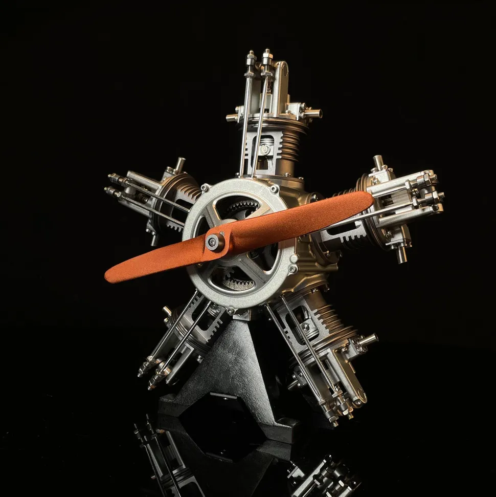 5 Cylinder Radial Engine Model Kit that Works - Build Your Own Radial Engine - TECHING 1: 6 Full Metal Radial Engine Model Kit 230+Pcs