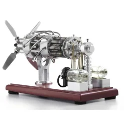 16 Cylinder Stirling Engine Double Tank Gas Powered Motor Stirling Engine Model Toy
