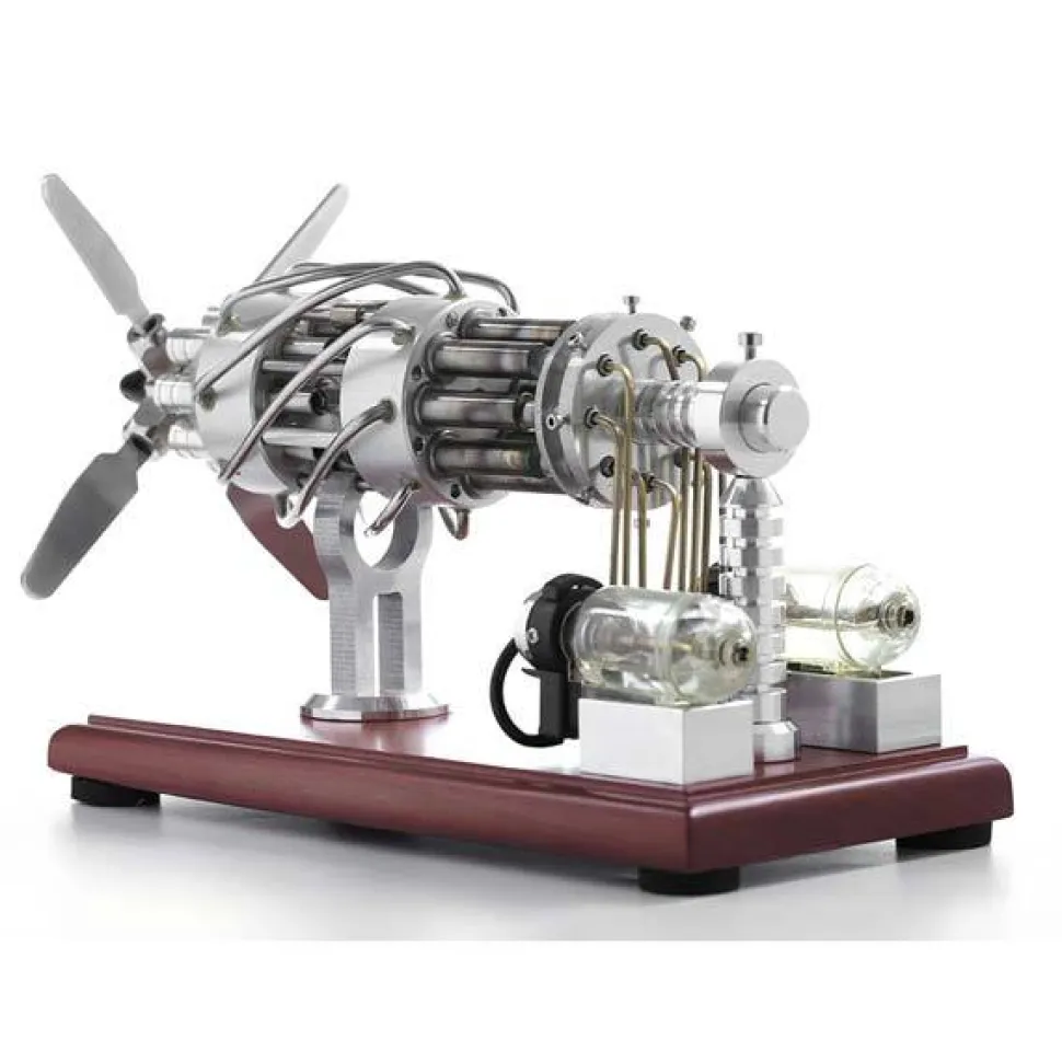 16 Cylinder Stirling Engine Double Tank Gas Powered Motor Stirling Engine Model Toy