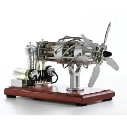 16 Cylinder Stirling Engine Double Tank Gas Powered Motor Stirling Engine Model Toy