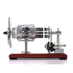 16 Cylinder Stirling Engine Double Tank Gas Powered Motor Stirling Engine Model Toy