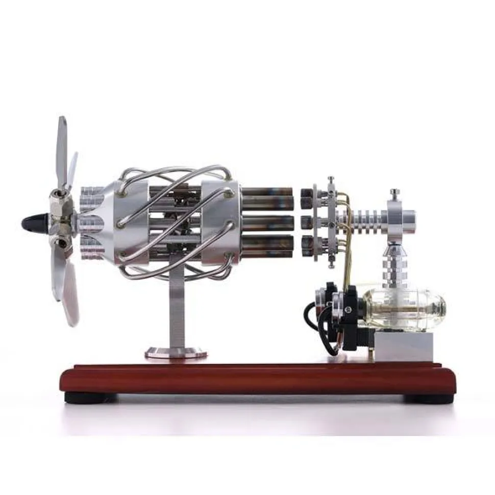 16 Cylinder Stirling Engine Double Tank Gas Powered Motor Stirling Engine Model Toy