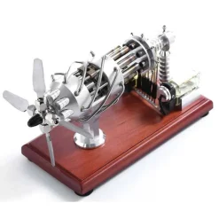 16 Cylinder Stirling Engine Double Tank Gas Powered Motor Stirling Engine Model Toy