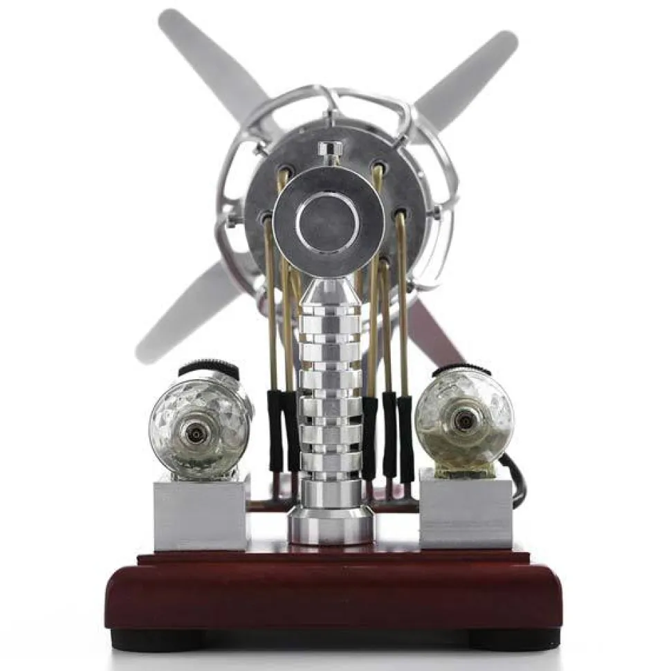 16 Cylinder Stirling Engine Double Tank Gas Powered Motor Stirling Engine Model Toy