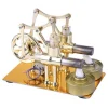 2 Cylinder Stirling Engine Electricity Generator with Bulb Stirling Engine Motor Model - Enginediy