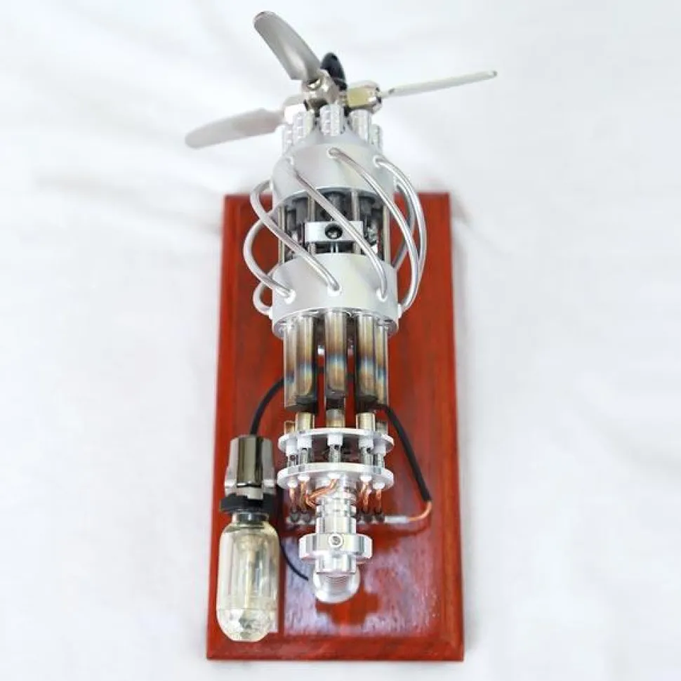 16 Cylinder Stirling Engine Model Kit Collection Gift for Engineer - Enginediy