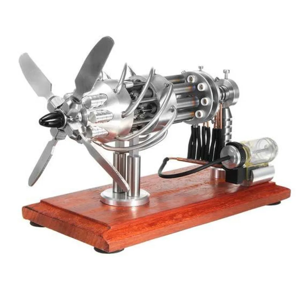 16 Cylinder Stirling Engine Model Gas Powered Stirling Engine Collection Toy Gift