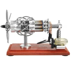 16 Cylinder Stirling Engine Model Gas Powered Stirling Engine Collection Toy Gift