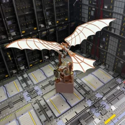 Da Vinci Ornithopter with Kinetic Flapping Wing 3D Model DIY Kits 243PCS