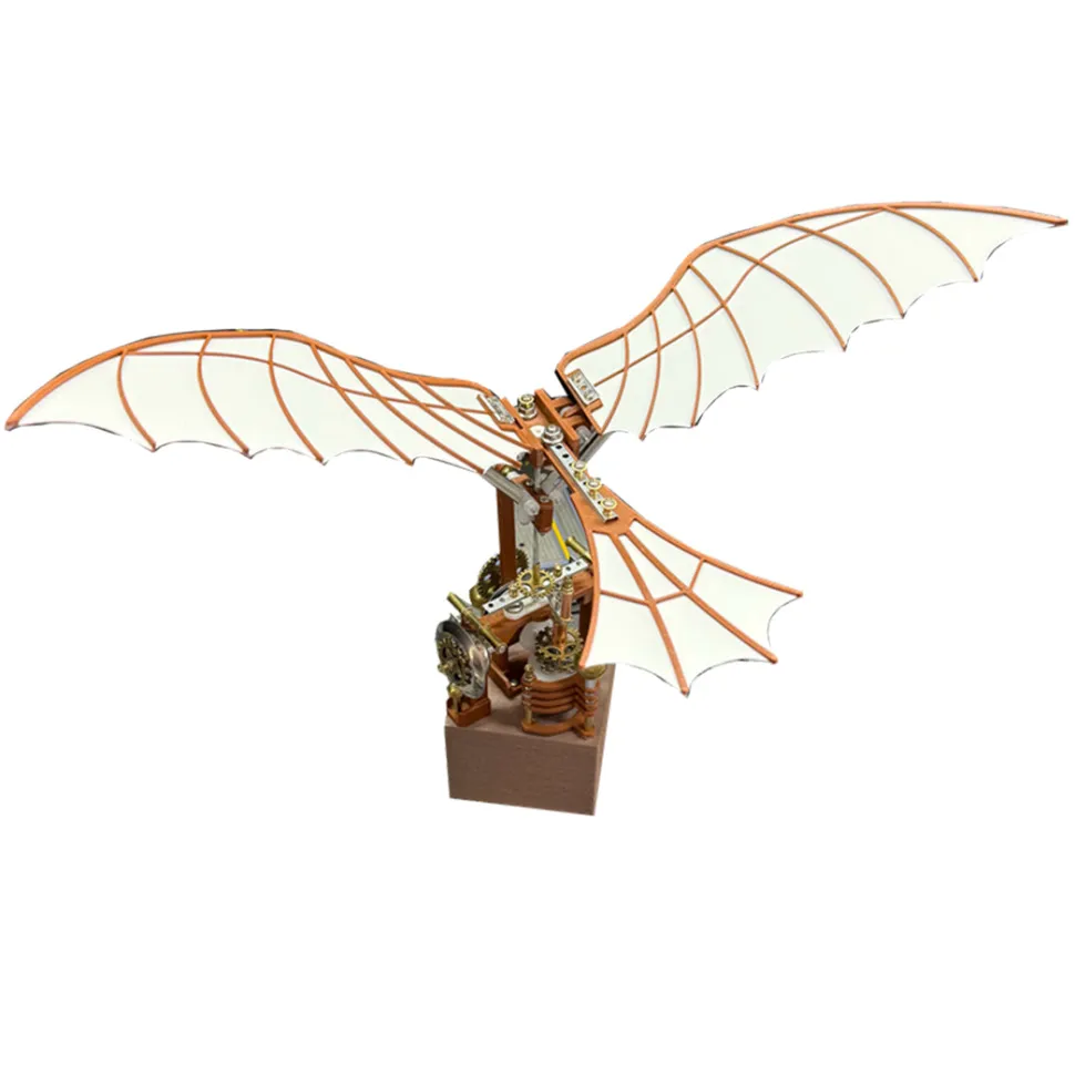 Da Vinci Ornithopter with Kinetic Flapping Wing 3D Model DIY Kits 243PCS