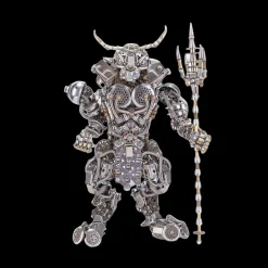 3D Bull-Headed Man DIY Mechanical Punk Demon Surrealistic Creature Metal Assembly Model Creative Ornament